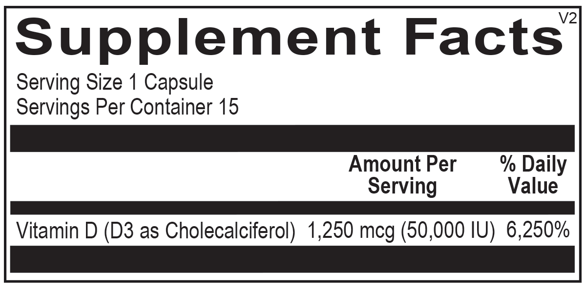 Vitamin D 50,000 IU (15 Capsule Blister Pack)